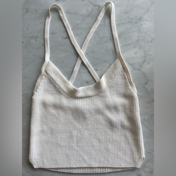 ARITZIA Wilfred Knit Crop Top - White - XXS - Picture 1 of 3